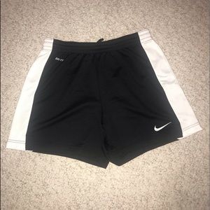 Black and white nike shorts